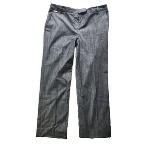 Calvin Klein Gray Pleated Dress Pants 8P Cotton/Spandex